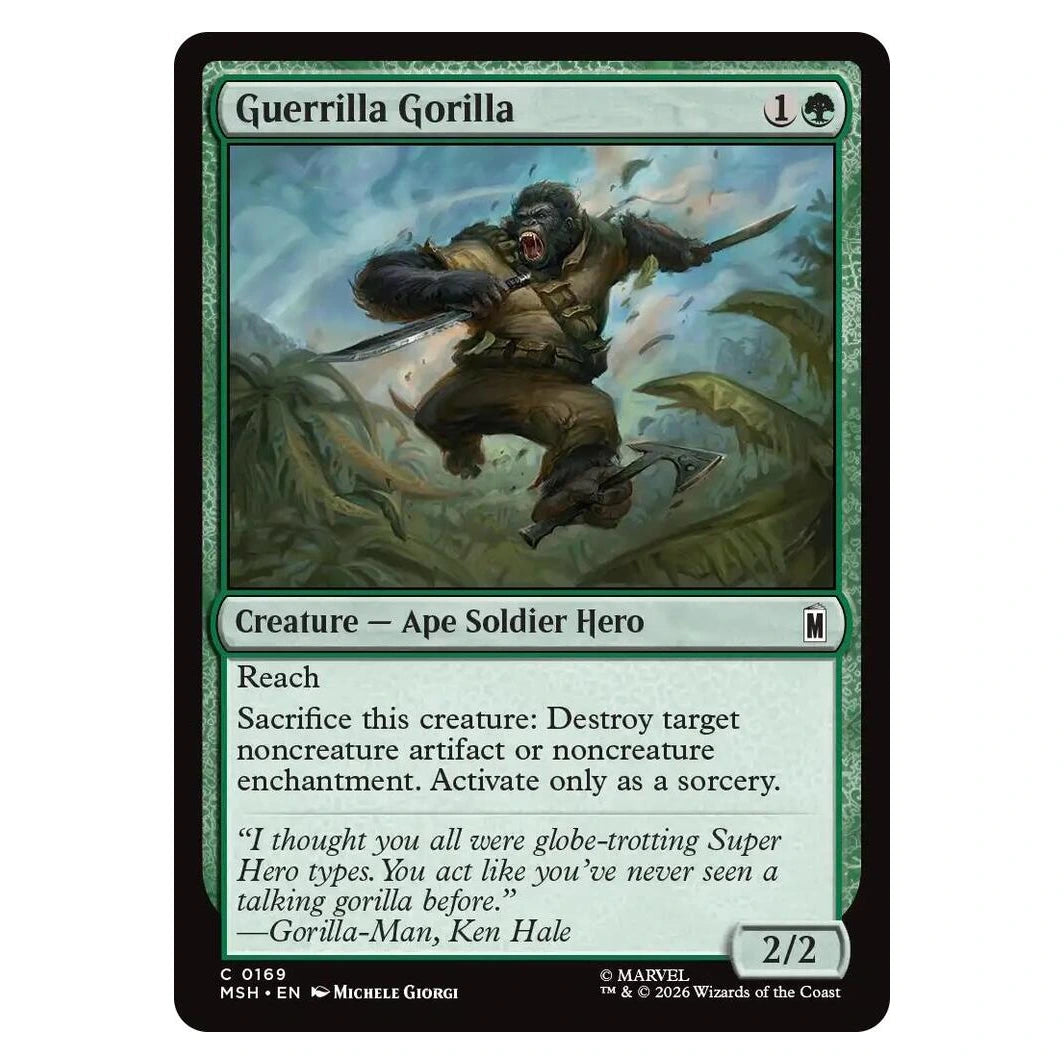 Guerrilla Gorilla : MARVEL SUPER HEROES - 169 trading card