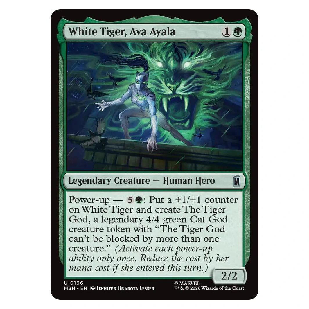 White Tiger, Ava Ayala : MARVEL SUPER HEROES - 196 trading card