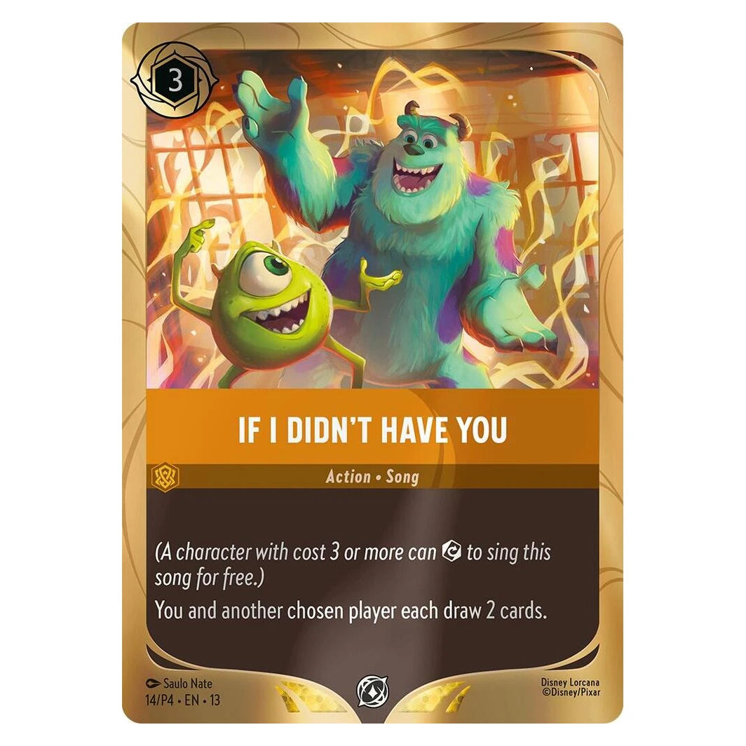 If I Didn't Have You : DISNEY LORCANA PROMO CARDS (Holo) - 14 trading card