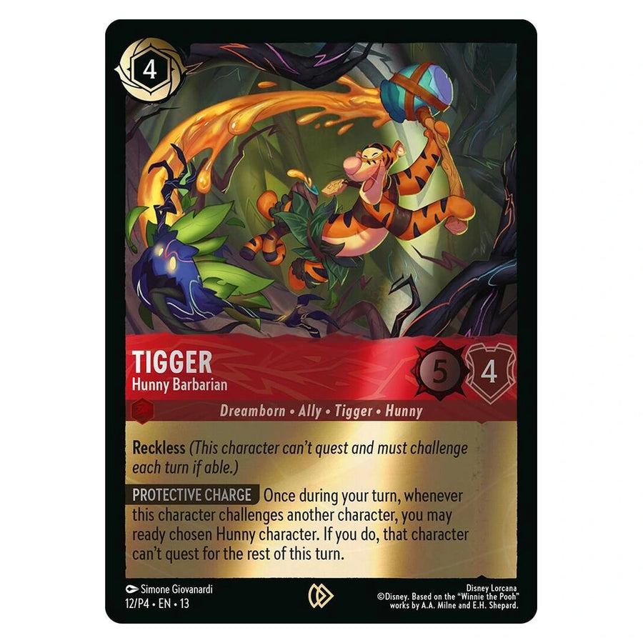 Tigger - Hunny Barbarian : DISNEY LORCANA PROMO CARDS (Foil) - 12 trading card