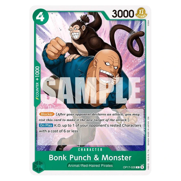 Bonk Punch & Monster : THE WORLD'S STRONGEST WARRIORS - OP17-028