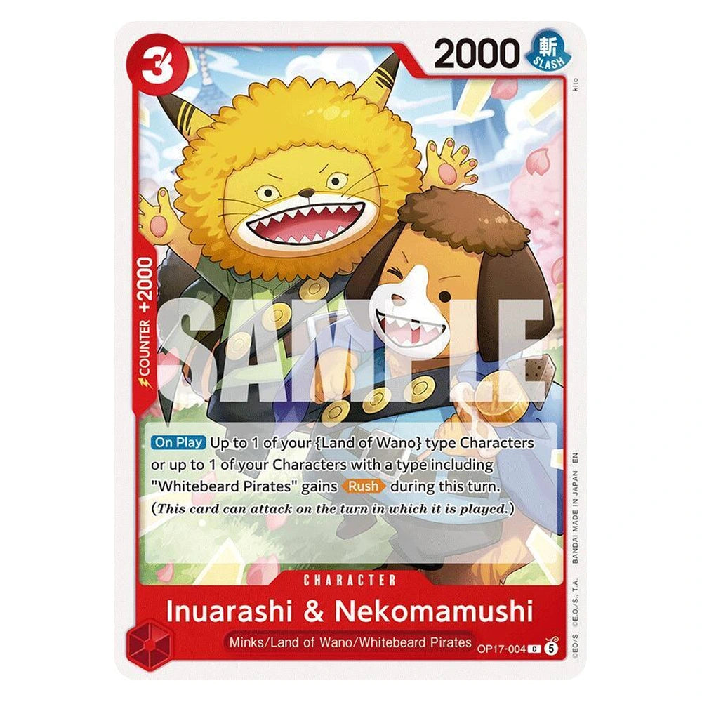 Inuarashi & Nekomamushi : THE WORLD'S STRONGEST WARRIORS - OP17-004 trading card