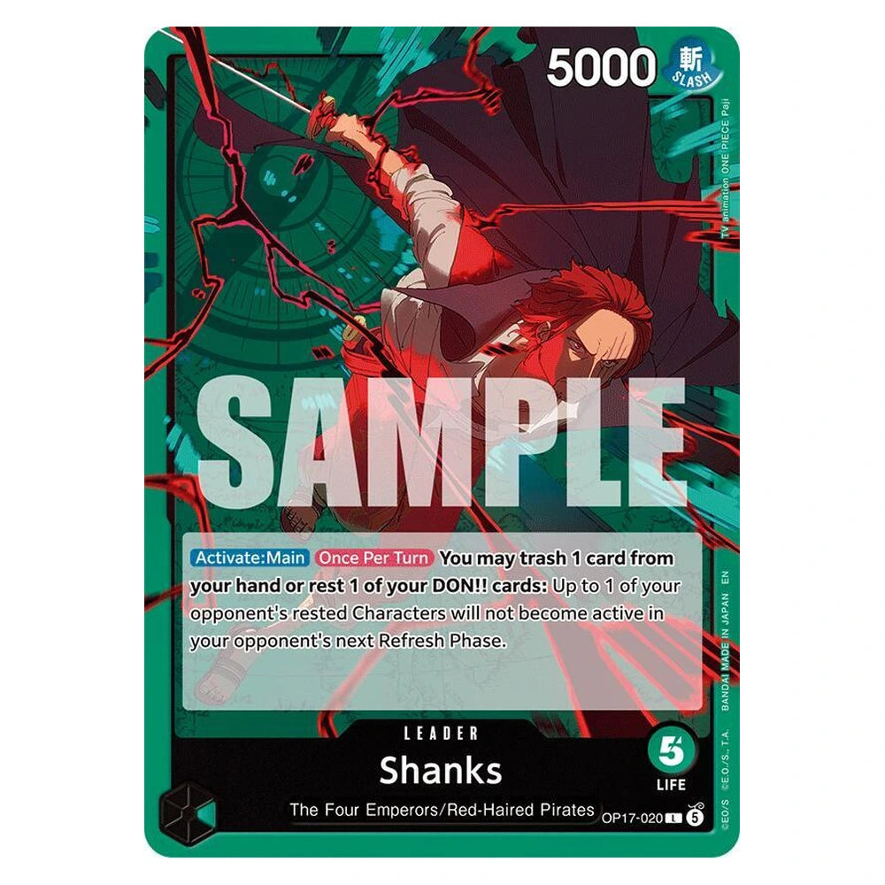 Shanks : THE WORLD'S STRONGEST WARRIORS - OP17-020 trading card