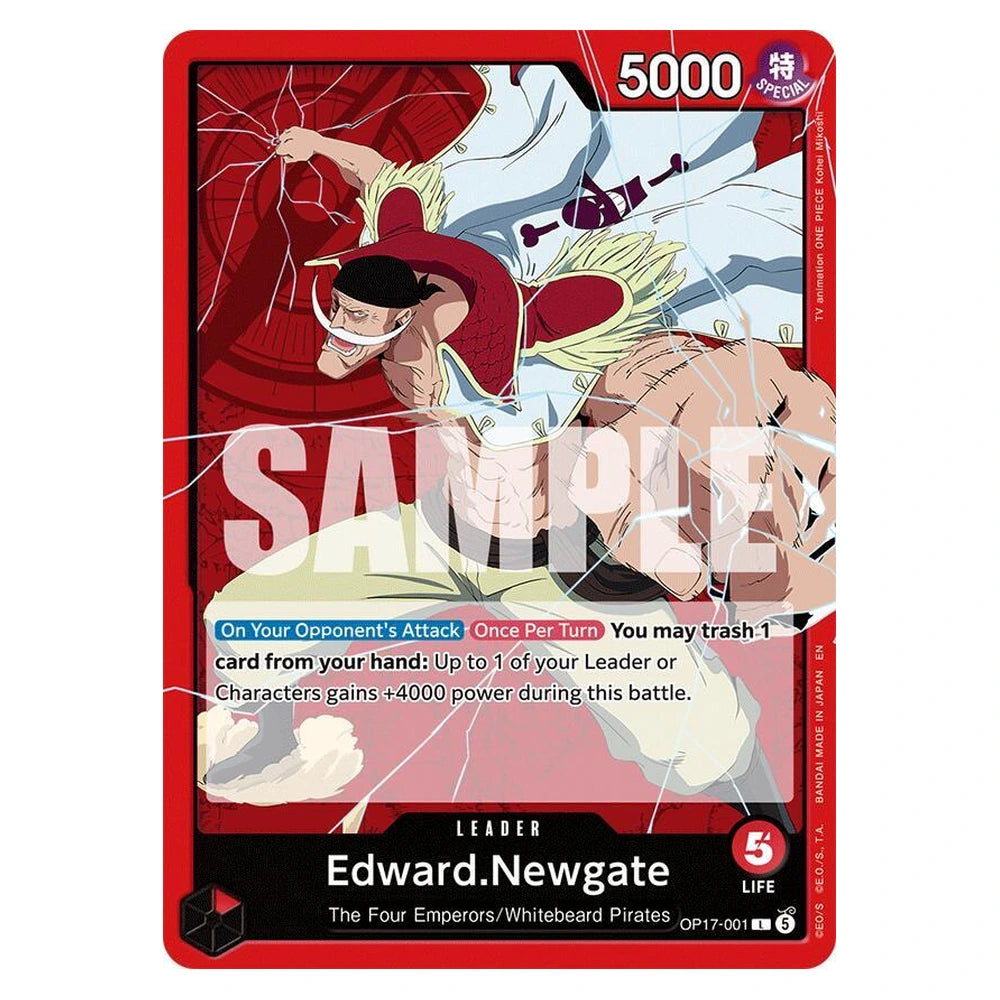 Edward.Newgate (001) : THE WORLD'S STRONGEST WARRIORS - OP17-001 trading card