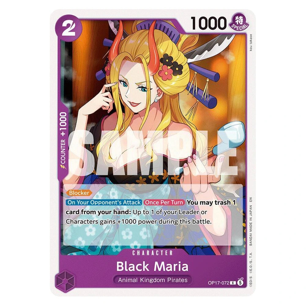 Black Maria : THE WORLD'S STRONGEST WARRIORS - OP17-072 trading card