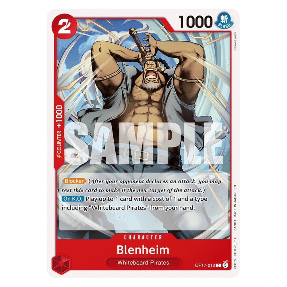 Blenheim : THE WORLD'S STRONGEST WARRIORS - OP17-012 trading card