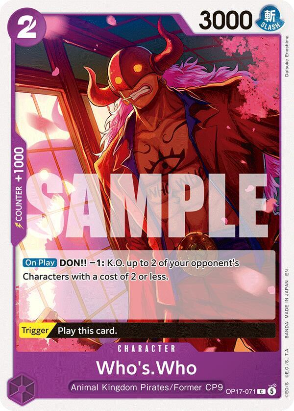 Who's.Who : THE WORLD'S STRONGEST WARRIORS - OP17-071 trading card