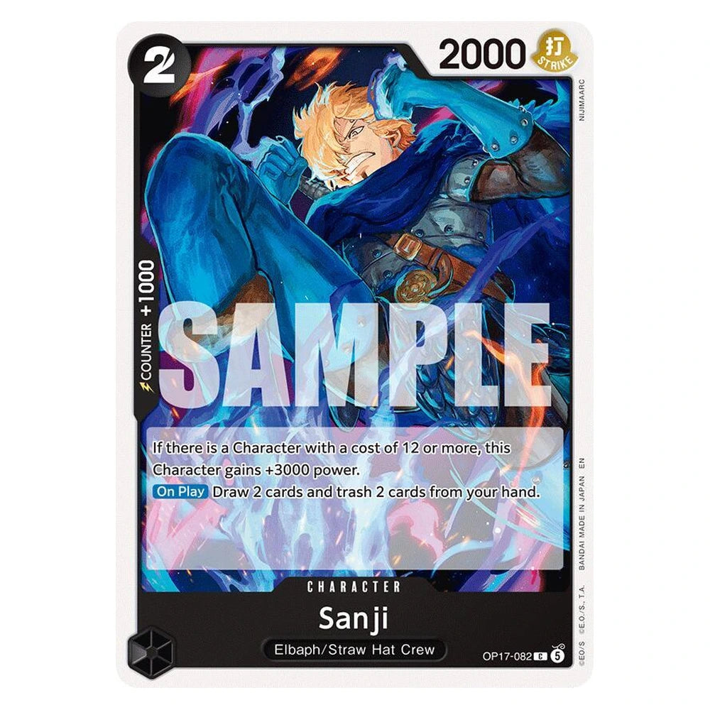 Sanji : THE WORLD'S STRONGEST WARRIORS - OP17-082 trading card