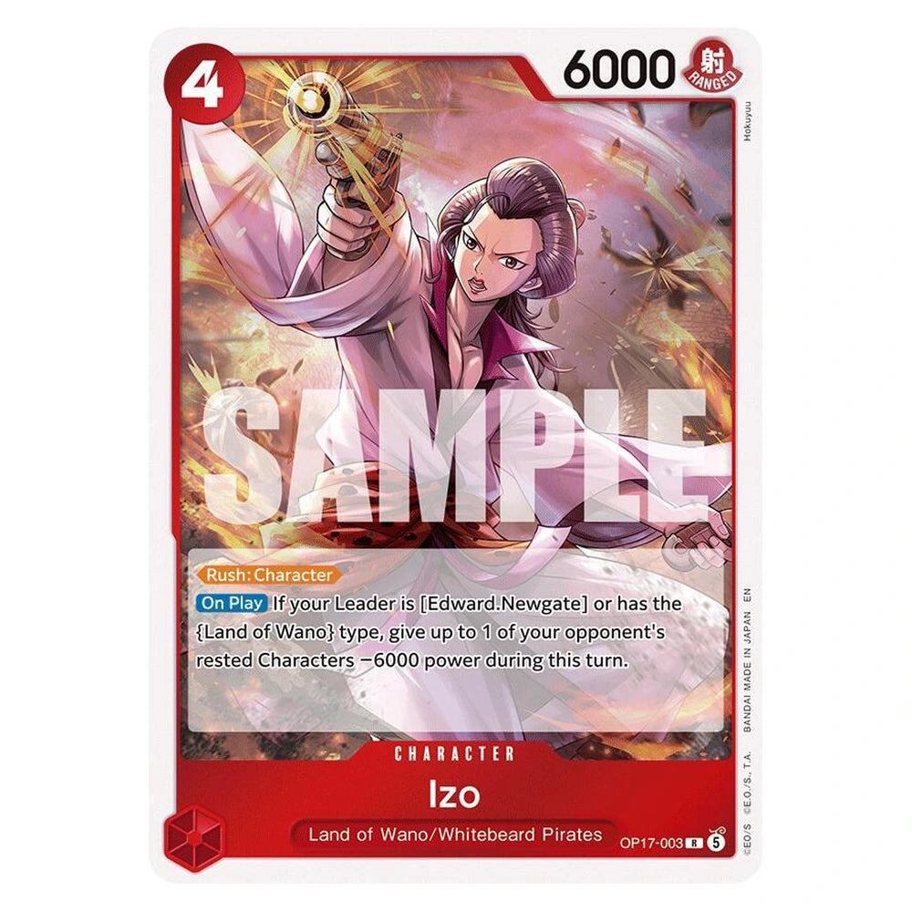 Izo : THE WORLD'S STRONGEST WARRIORS (Foil) - OP17-003 trading card