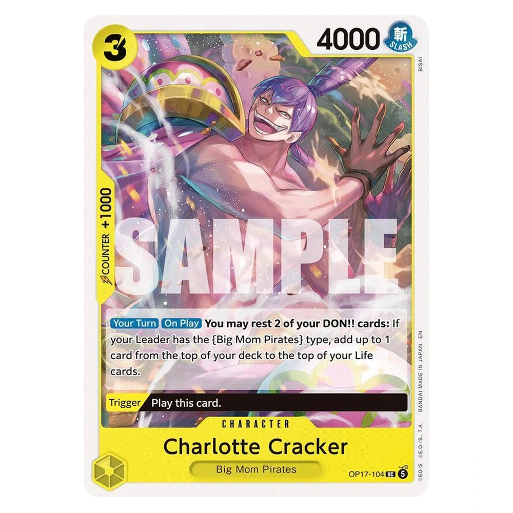 Charlotte Cracker : THE WORLD'S STRONGEST WARRIORS - OP17-104 trading card