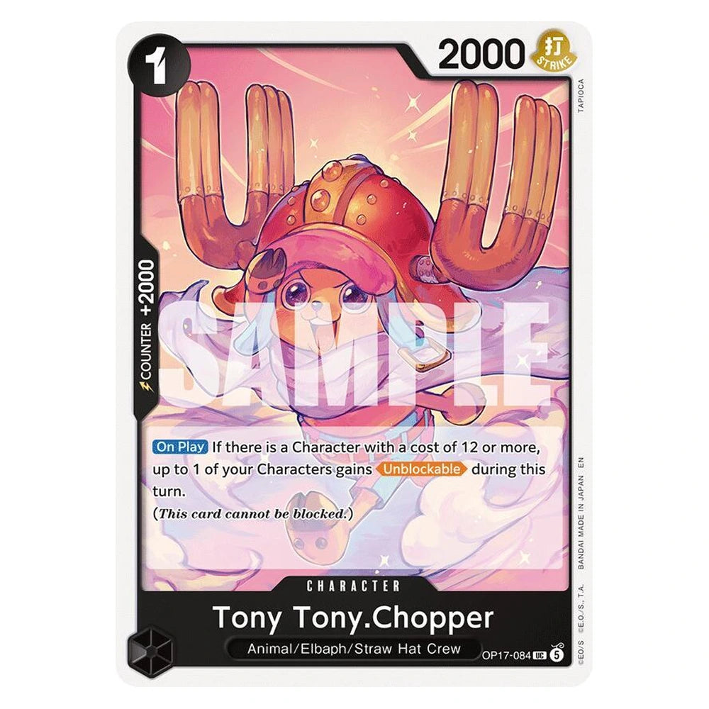 Tony Tony.Chopper : THE WORLD'S STRONGEST WARRIORS - OP17-084 trading card