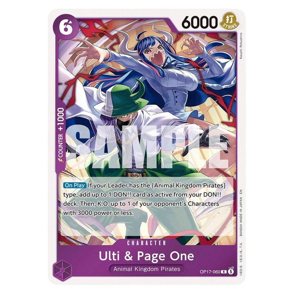 Ulti & Page One : THE WORLD'S STRONGEST WARRIORS (Foil) - OP17-060 trading card
