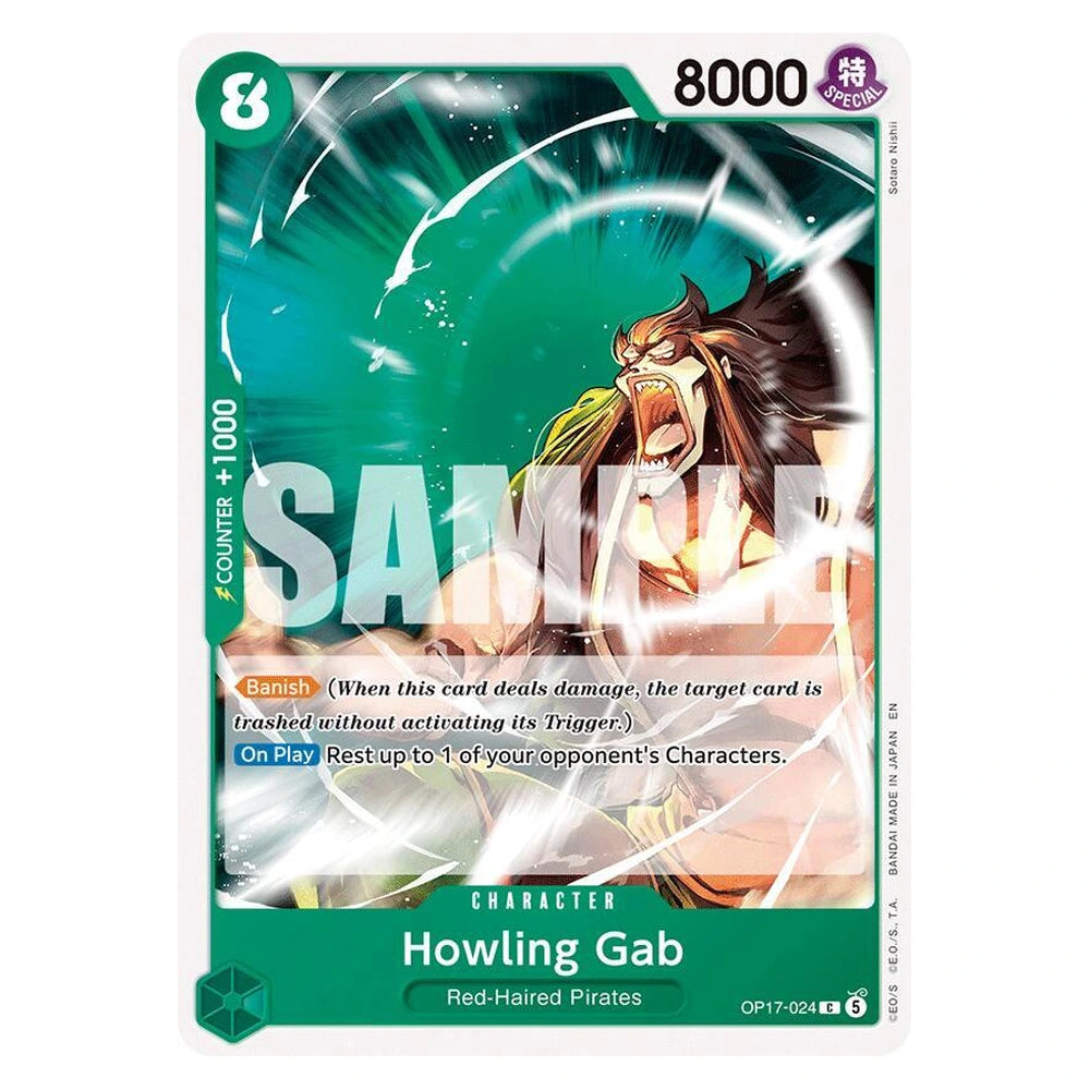 Howling Gab : THE WORLD'S STRONGEST WARRIORS - OP17-024 trading card