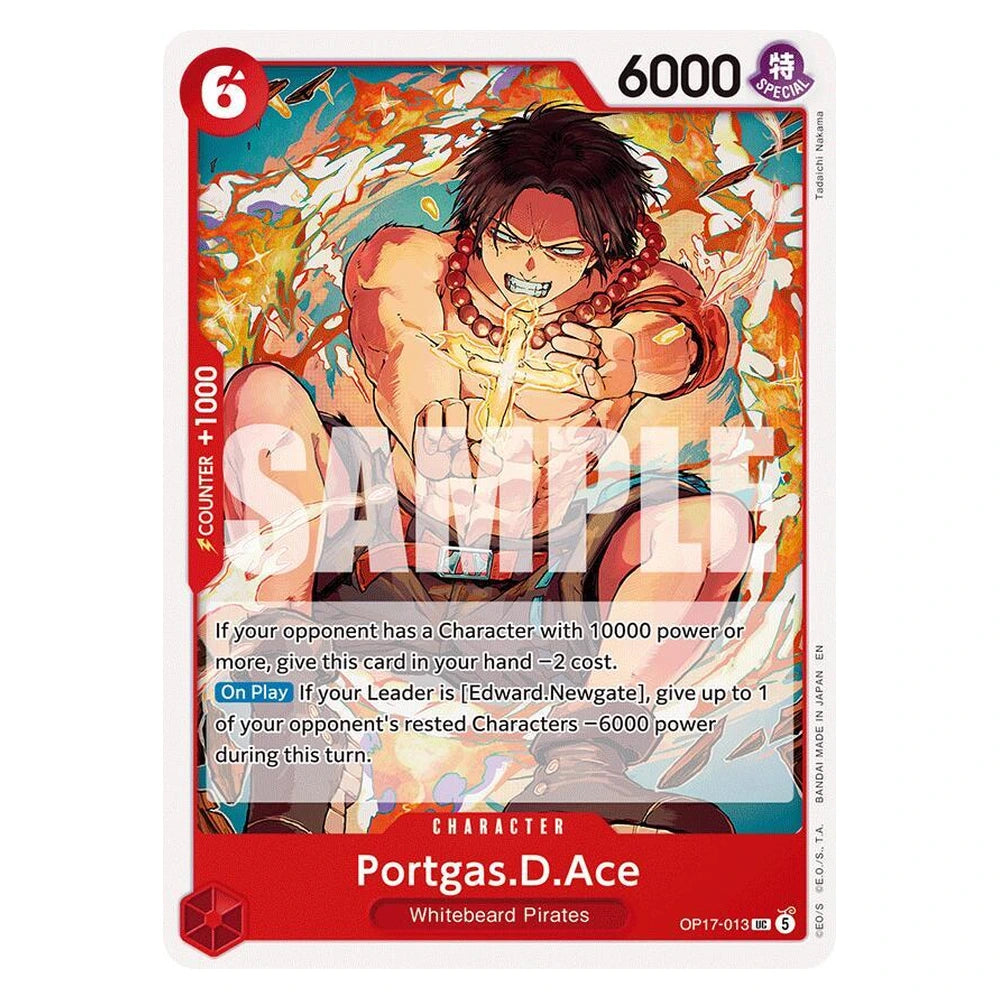 Portgas.D.Ace : THE WORLD'S STRONGEST WARRIORS - OP17-013 trading card