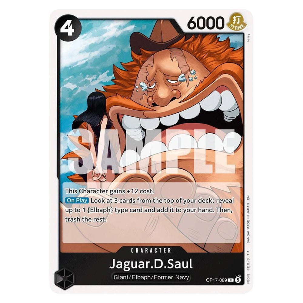 Jaguar.D.Saul : THE WORLD'S STRONGEST WARRIORS (Foil) - OP17-089 trading card