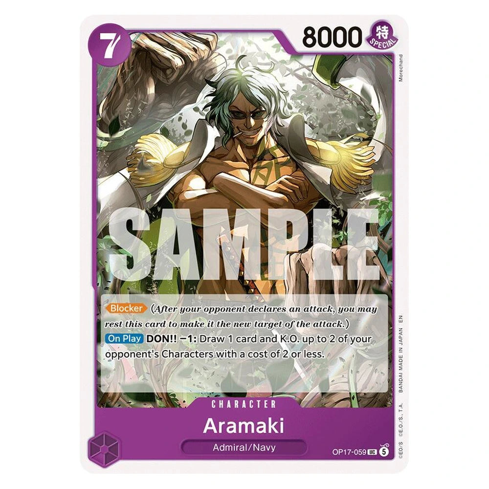 Aramaki : THE WORLD'S STRONGEST WARRIORS - OP17-059 trading card