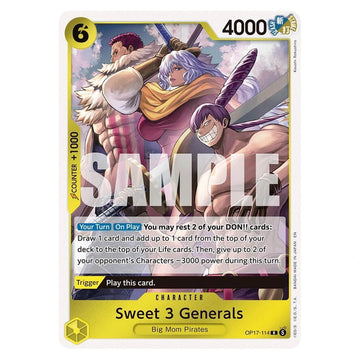 Sweet 3 Generals : THE WORLD'S STRONGEST WARRIORS (Foil) - OP17-114 trading card