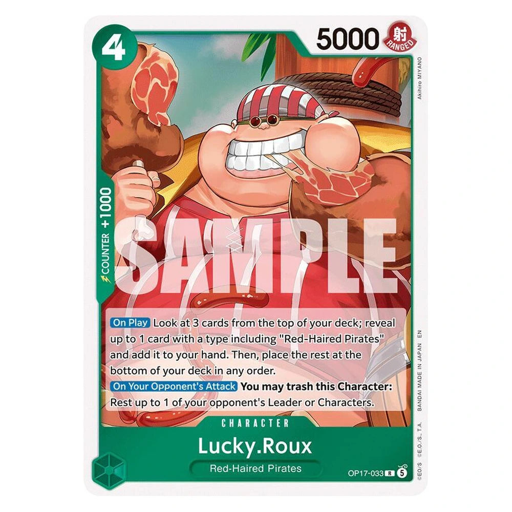 Lucky.Roux : THE WORLD'S STRONGEST WARRIORS (Foil) - OP17-033 trading card