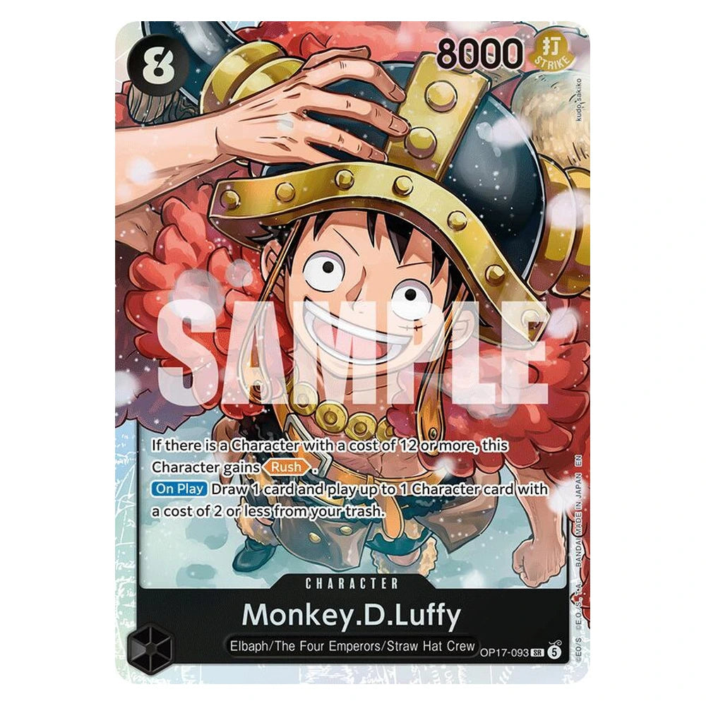 Monkey.D.Luffy : THE WORLD'S STRONGEST WARRIORS (Foil) - OP17-093 trading card