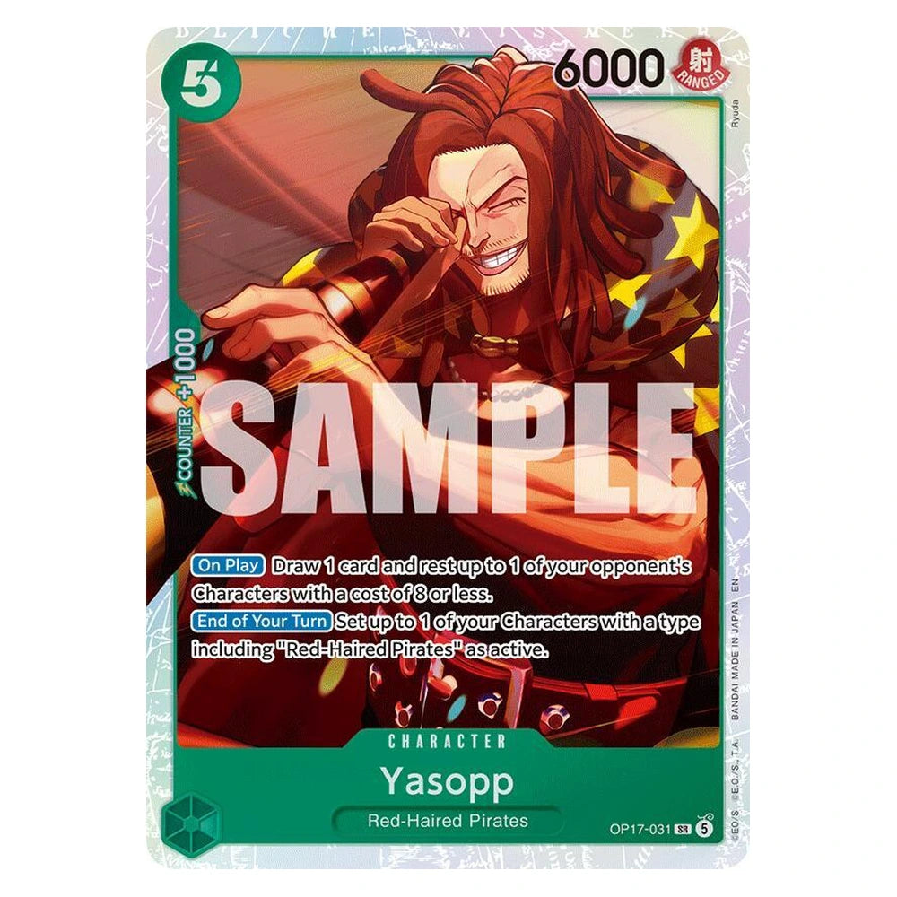 Yasopp : THE WORLD'S STRONGEST WARRIORS (Foil) - OP17-031 trading card