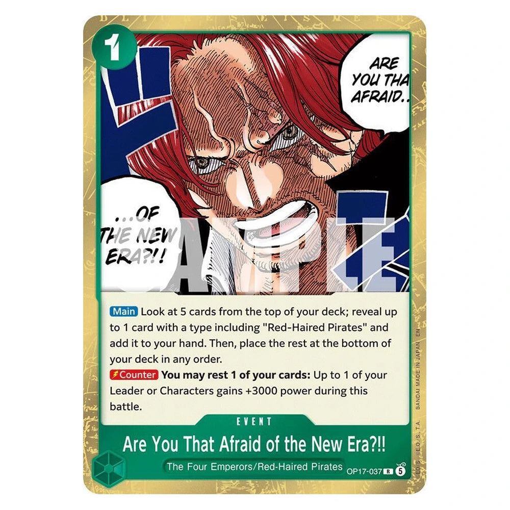 Are You That Afraid of the New Era?! : THE WORLD'S STRONGEST WARRIORS (Foil) - OP17-037 trading card