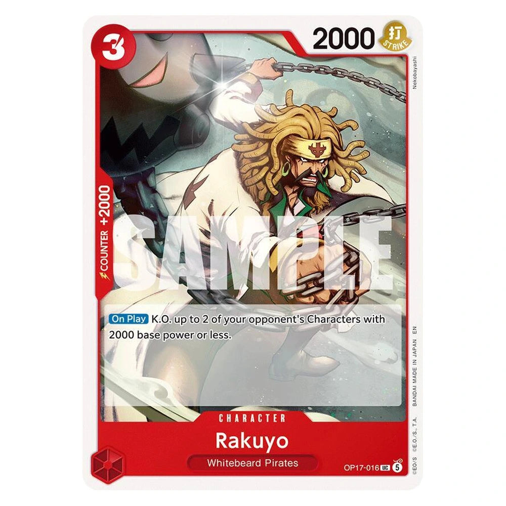 Rakuyo : THE WORLD'S STRONGEST WARRIORS - OP17-016 trading card