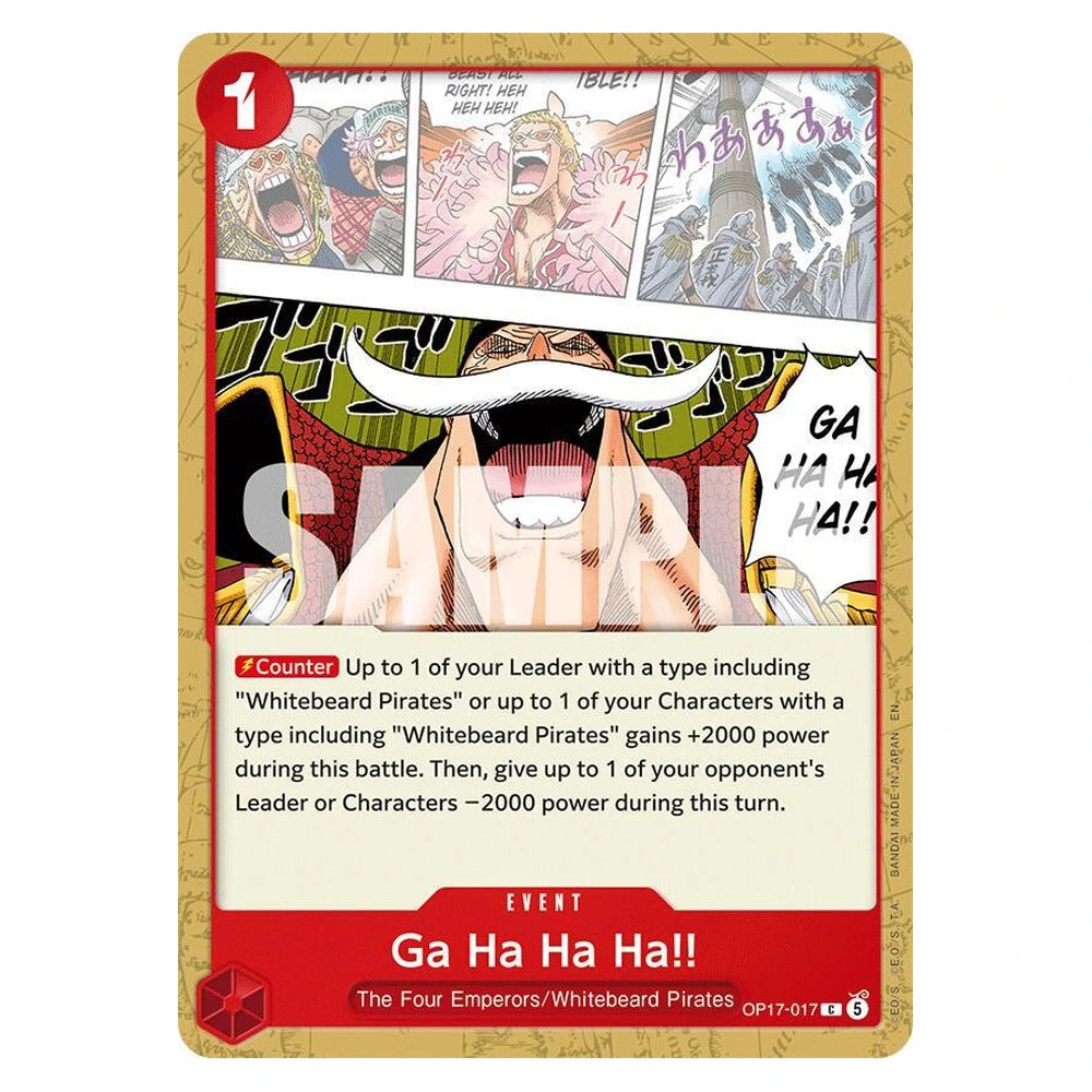 Ga Ha Ha Ha!! : THE WORLD'S STRONGEST WARRIORS - OP17-017 trading card