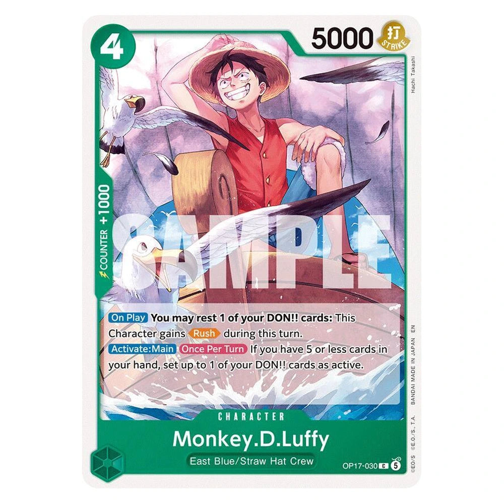 Monkey.D.Luffy : THE WORLD'S STRONGEST WARRIORS - OP17-030 trading card