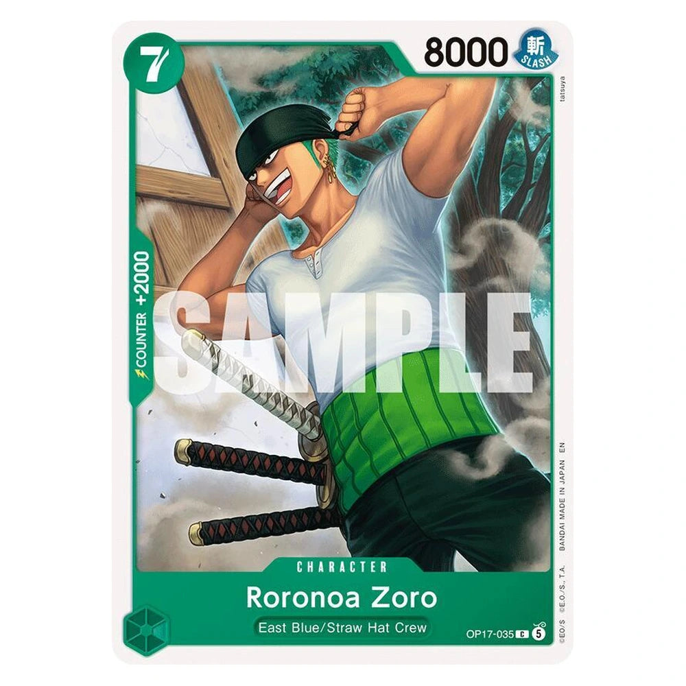 Roronoa Zoro : THE WORLD'S STRONGEST WARRIORS - OP17-035 trading card