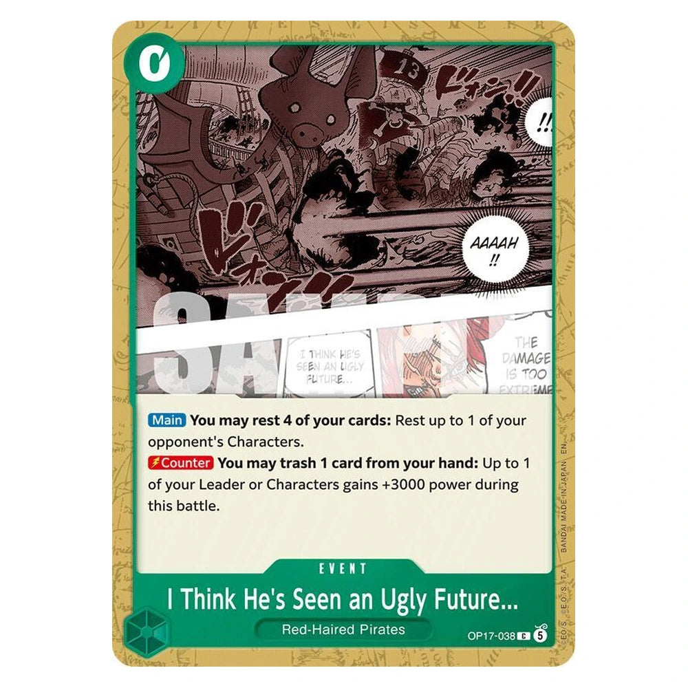I Think He's Seen an Ugly Future... : THE WORLD'S STRONGEST WARRIORS - OP17-038 trading card