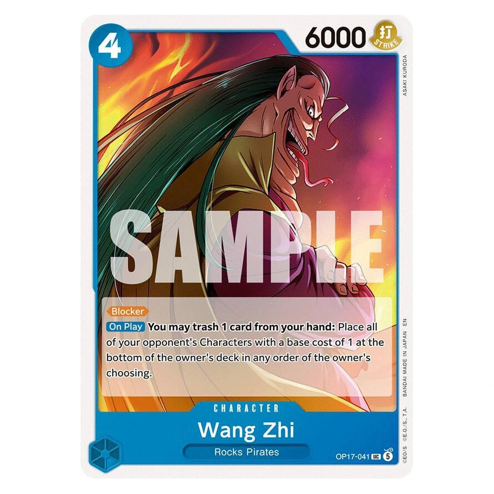 Wang Zhi : THE WORLD'S STRONGEST WARRIORS - OP17-041 trading card