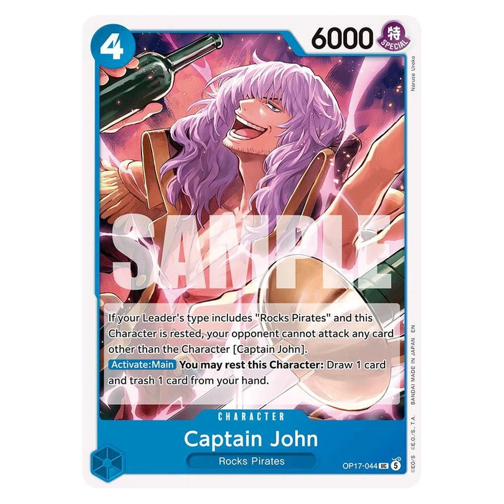 Captain John : THE WORLD'S STRONGEST WARRIORS - OP17-044 trading card