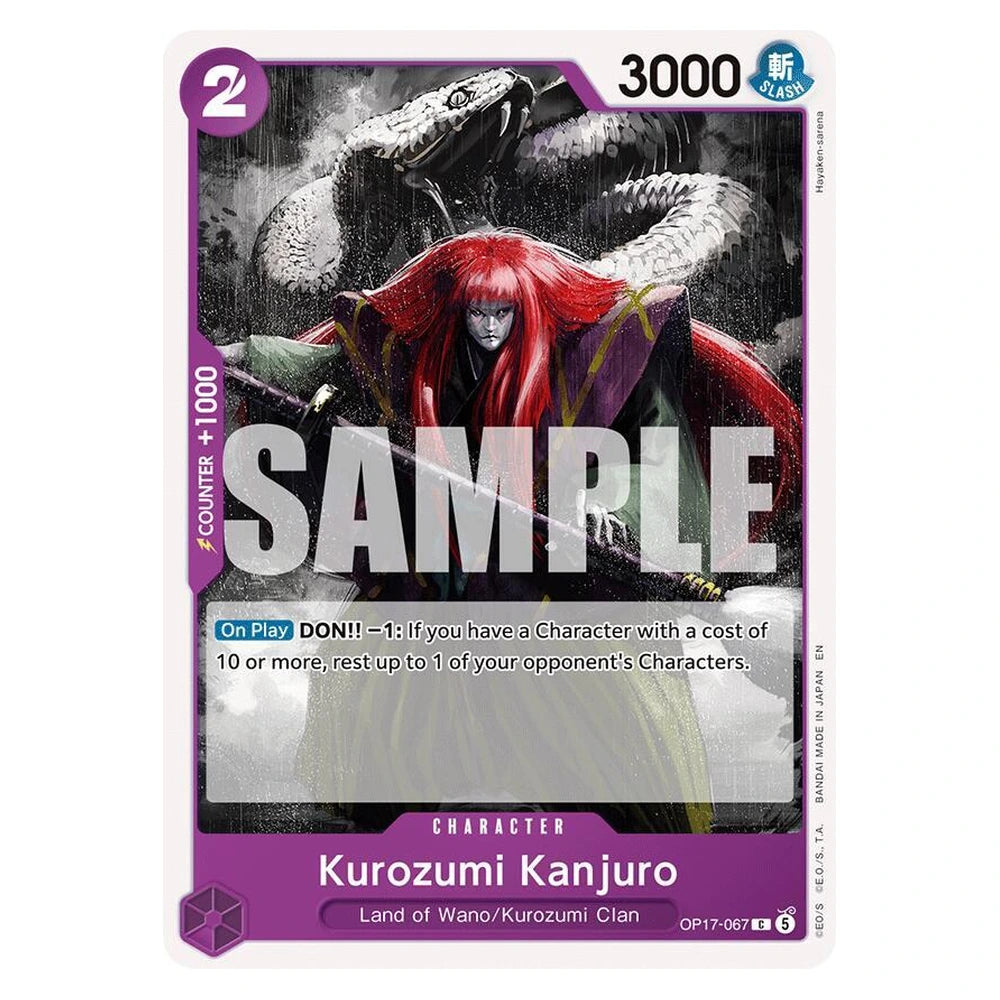 Kurozumi Kanjuro : THE WORLD'S STRONGEST WARRIORS - OP17-067 trading card