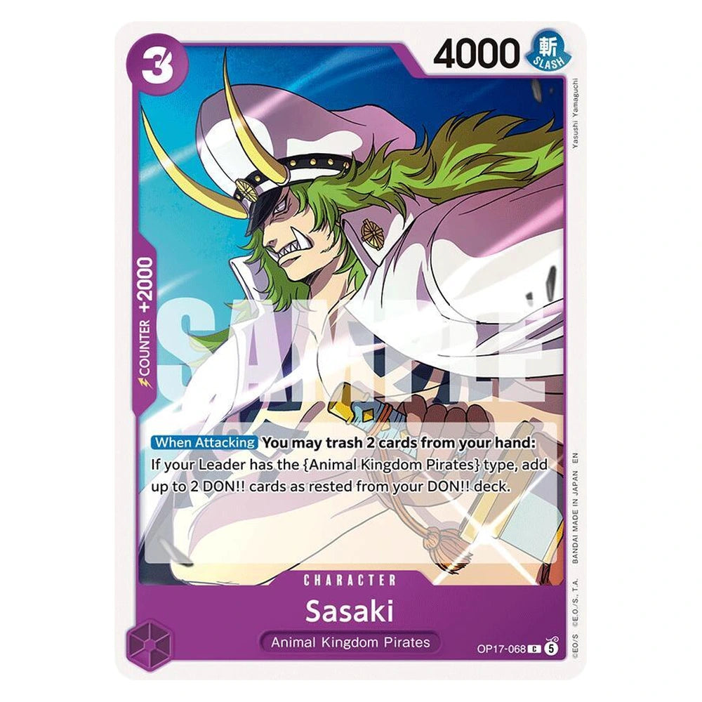 Sasaki : THE WORLD'S STRONGEST WARRIORS - OP17-068 trading card