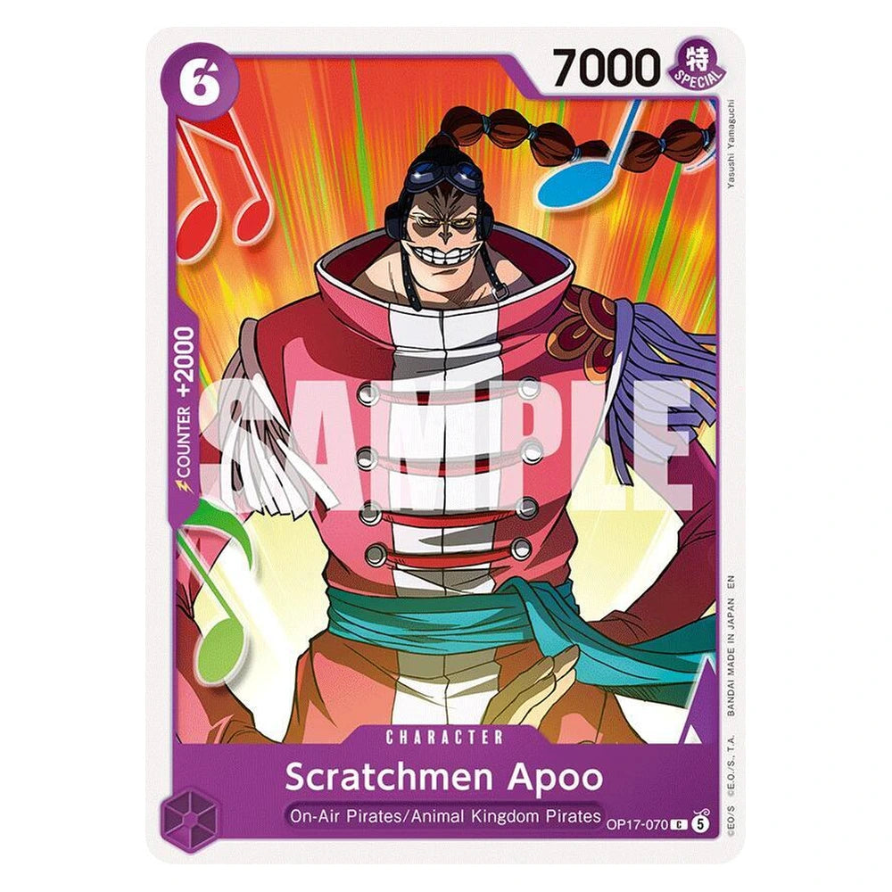 Scratchmen Apoo : THE WORLD'S STRONGEST WARRIORS - OP17-070 trading card