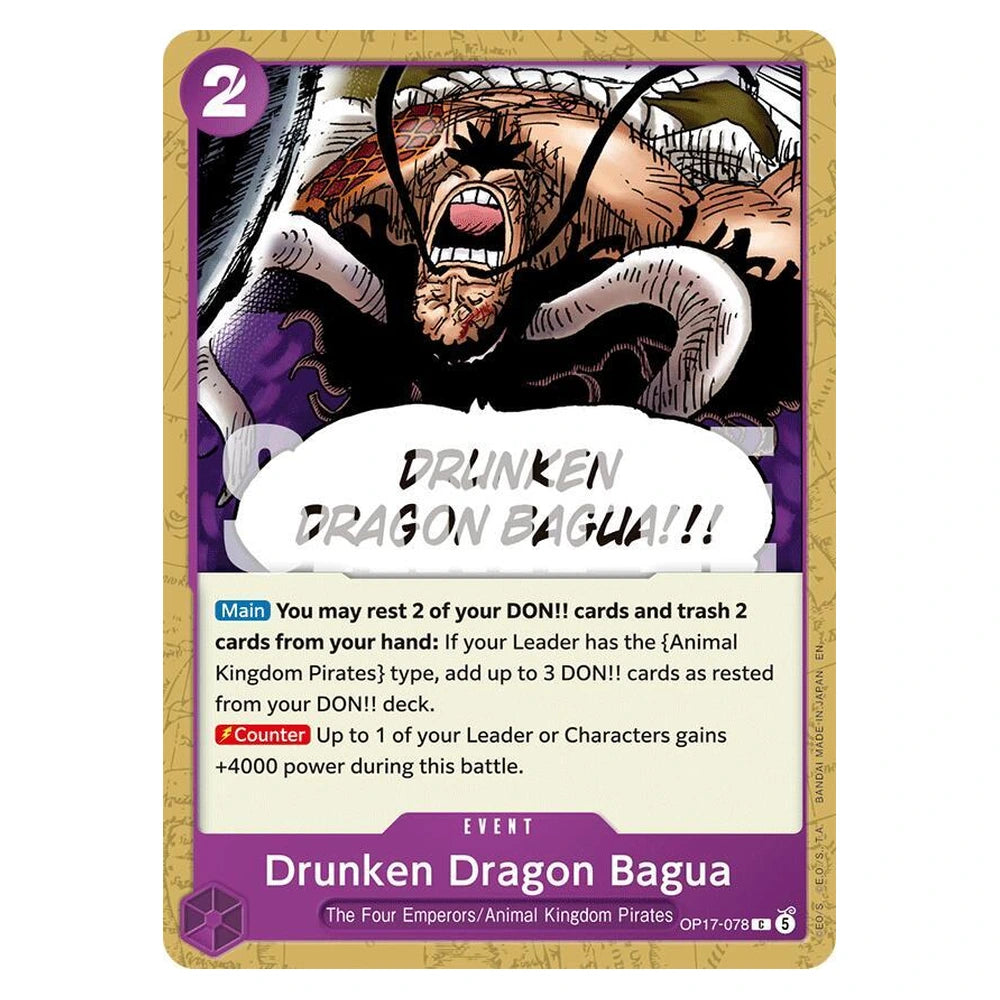 Drunken Dragon Bagua : THE WORLD'S STRONGEST WARRIORS - OP17-078 trading card