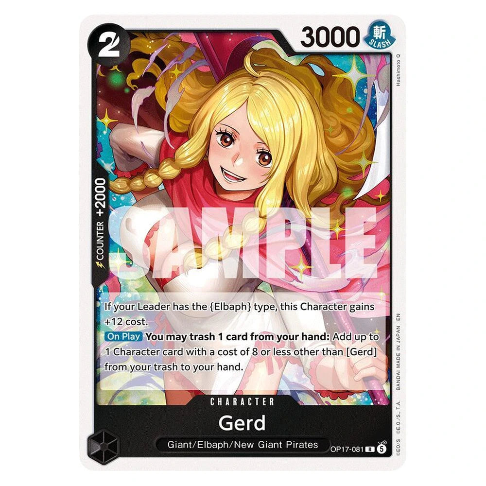 Gerd : THE WORLD'S STRONGEST WARRIORS (Foil) - OP17-081 trading card