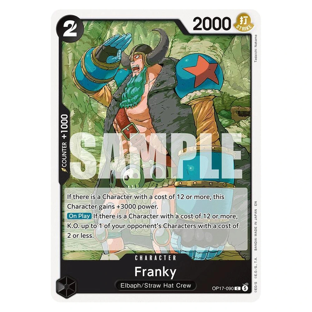 Franky : THE WORLD'S STRONGEST WARRIORS - OP17-090 trading card