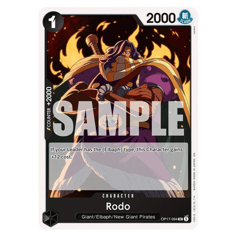 Rodo : THE WORLD'S STRONGEST WARRIORS - OP17-094 trading card