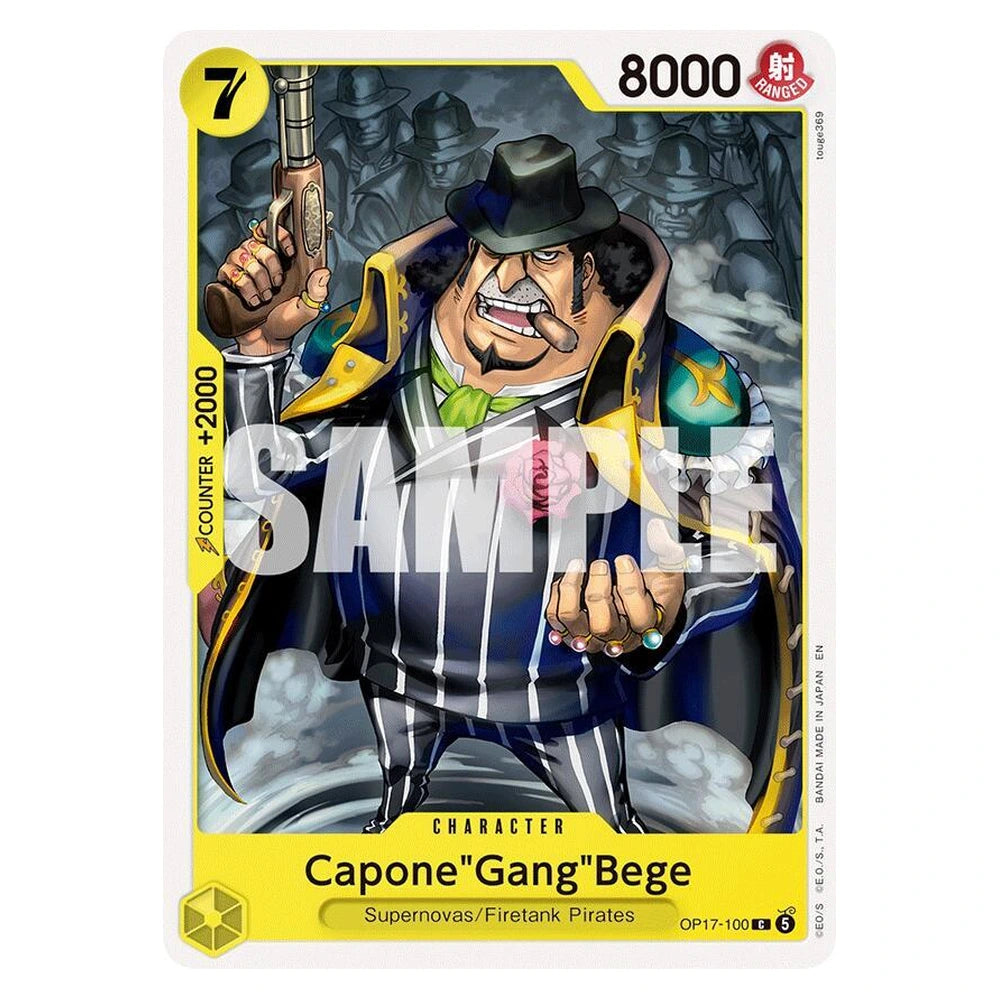 Capone"Gang"Bege : THE WORLD'S STRONGEST WARRIORS - OP17-100 trading card