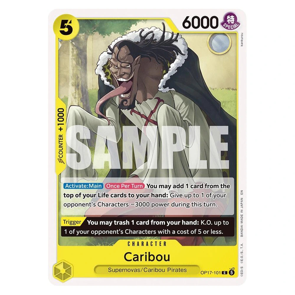 Caribou : THE WORLD'S STRONGEST WARRIORS - OP17-101 trading card