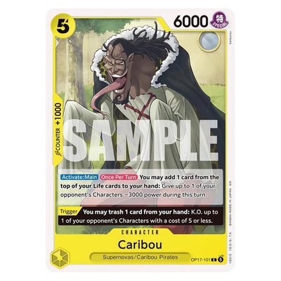 Caribou : THE WORLD'S STRONGEST WARRIORS - OP17-101 trading card