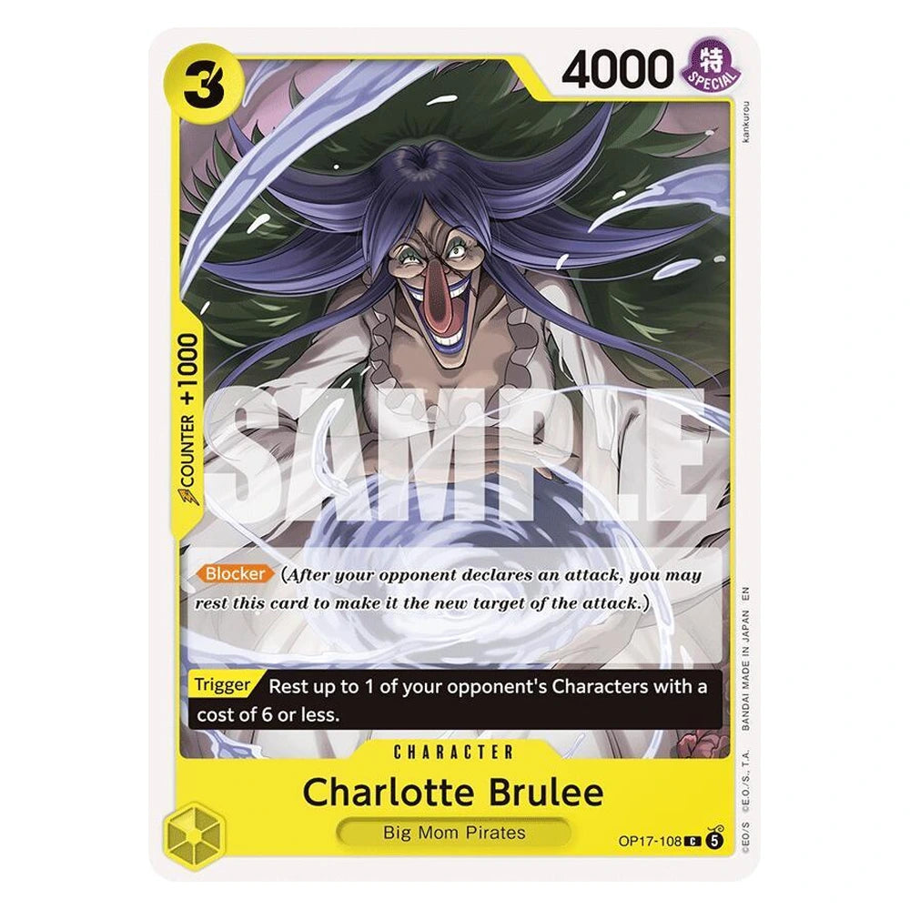 Charlotte Brulee : THE WORLD'S STRONGEST WARRIORS - OP17-108 trading card
