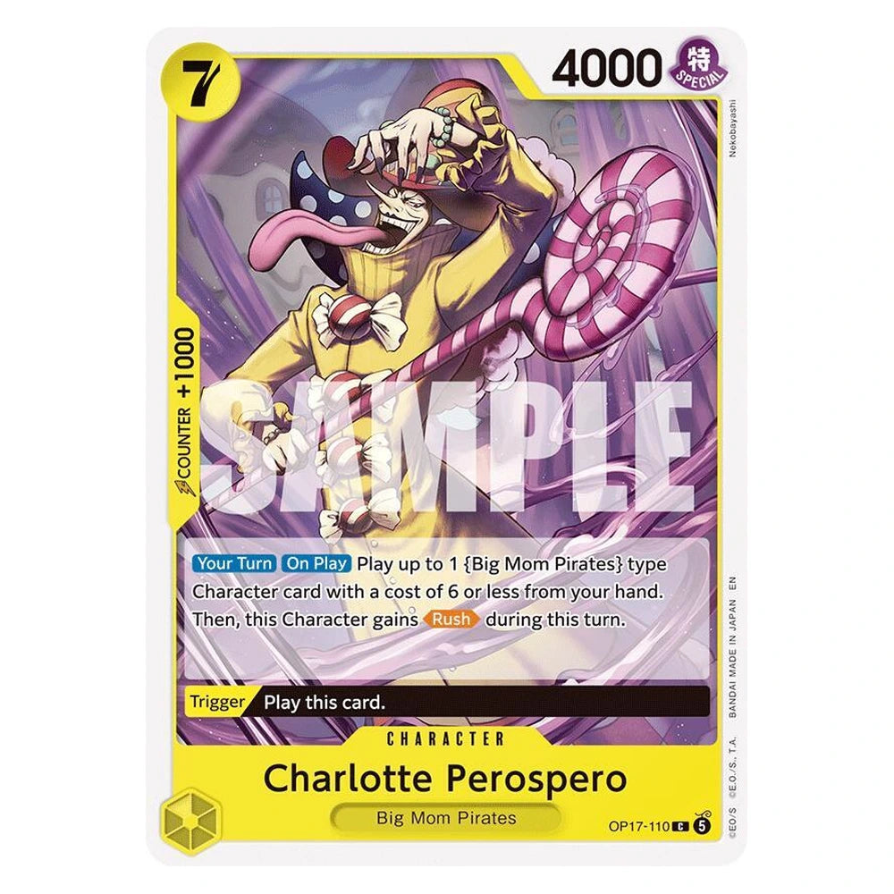 Charlotte Perospero : THE WORLD'S STRONGEST WARRIORS - OP17-110 trading card
