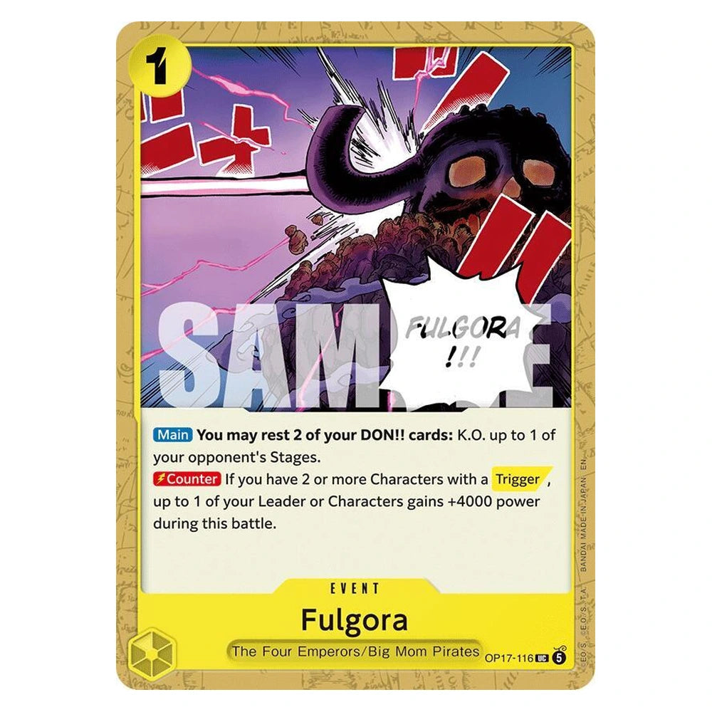 Fulgora : THE WORLD'S STRONGEST WARRIORS - OP17-116 trading card