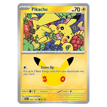 Pikachu : 30TH CELEBRATION (Holo) - 048/128 trading card