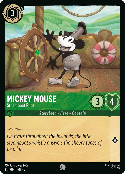 Mickey Mouse (Foil) : Steamboat Pilot - 80/204