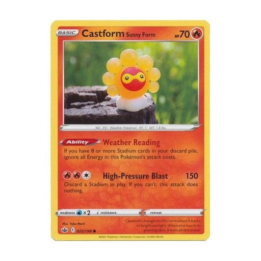 Castform Sunny Form : CHILLING REIGN - 022/189