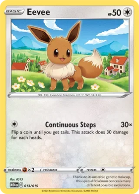 Eevee : MCDONALDS 2024 - 013/015