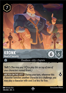 Kronk : Head of Security - 185/204